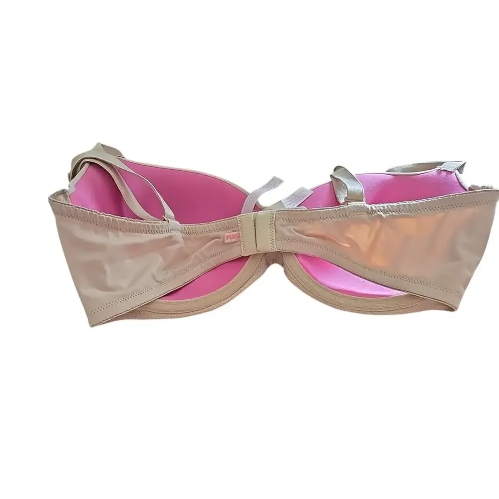 Victoria's Secret Wear Everywhere‎ Beige Lightly Lined Underwire Bra Size 34DD